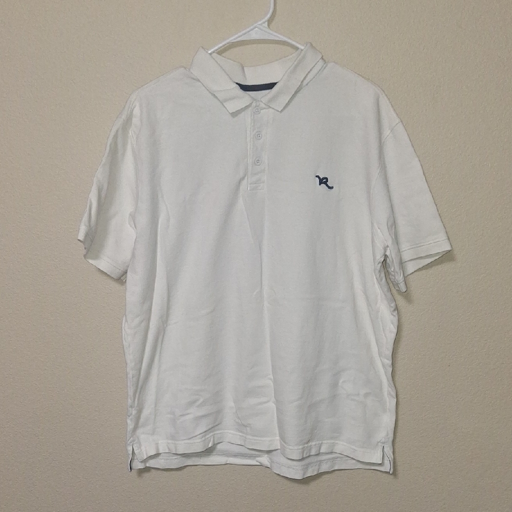 Rocawear White Polo Shirt with Blue Logo